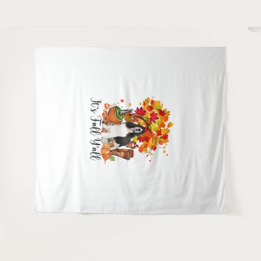 Tenture C'est automne Y'all Springer Spaniel Dog Halloween (Devant (Horizontal))