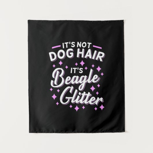 Tenture C'est Beagle Chien Paillettes (Devant)