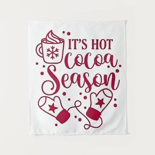 Tenture C'est Chocolat chaud saison Noël Cacoa (Devant)