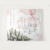 Tenture C'est froid dehors Baby Shower Rose Ruban (Devant (Horizontal))