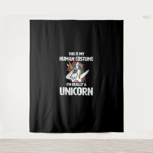 Tenture C'est mon costume humain Je suis vraiment un Funn (Devant)