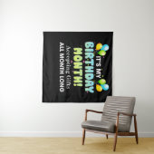 Tenture C'est mon mois d'anniversaire, accepte les cadeaux (En situation (horizontale))