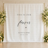 Tenture C'est Notre Toile de Fond de Mariage Éternel | Min