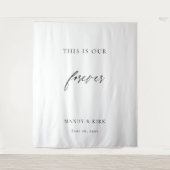 Tenture C'est Notre Toile de Fond de Mariage Éternel | Min (Devant)