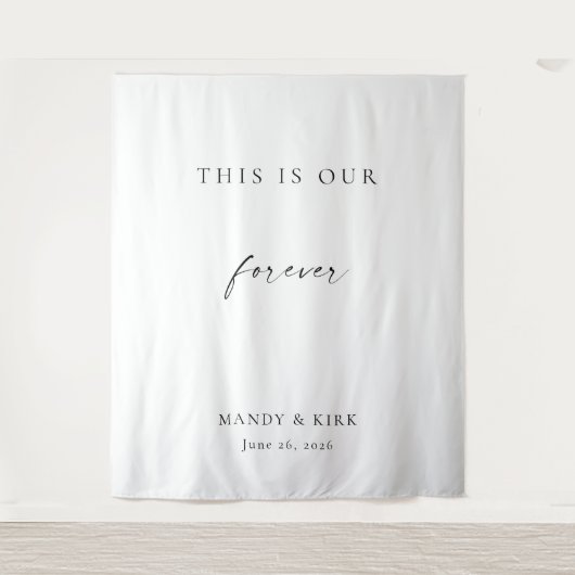 Tenture C'est Notre Toile de Fond de Mariage Éternelle | M (Devant)