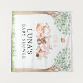 Tenture C'est un Baby shower de bois de fille Contexte (Devant (Horizontal))