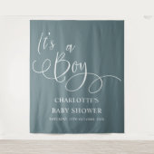 Tenture C'est un garçon ! Baby shower de calligraphie mini (Devant)