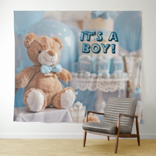 Tenture C'est un garçon Bébé Bleu Baby Shower Bannière de
