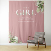 Tenture C'est une fille Fleurs Baby Shower Accessoire de p (En situation)