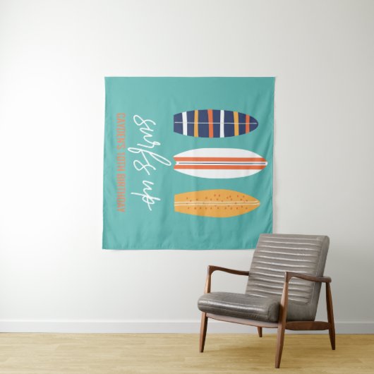 Tenture C'est Vague Garçon Fête d'anniversaire de planche  (En situation (horizontale))