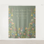 Tenture C'était toujours toi Floral Mariage fond (Devant)