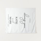 Tenture C'Était Toujours Vous, Bannière Mariage (Devant (Horizontal))