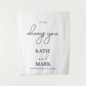 Tenture C'Était Toujours Vous, Bannière Mariage (Devant)