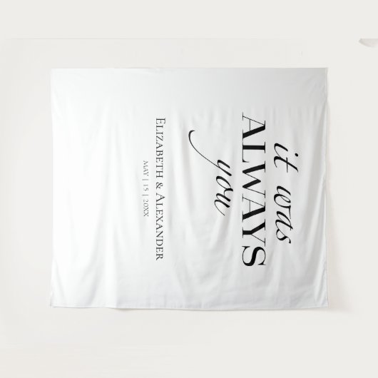 Tenture c'était toujours vous Citer le Mariage Contexte (Devant (Horizontal))