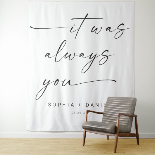 Tenture C'Était Toujours Vous Citez La Bannière De Fond Ma (En situation)