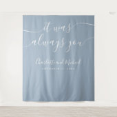 Tenture C'Était Toujours Vous Dusty Blue Photo fond (Devant)