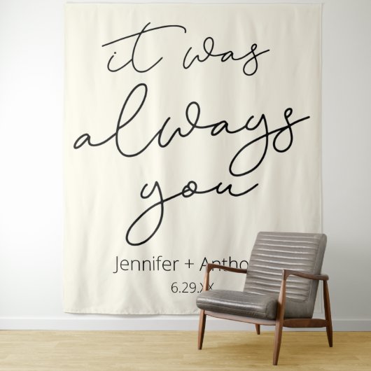 Tenture C'Était Toujours Vous Mariage Fond D'Écran Personn (En situation)