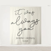 Tenture C'Était Toujours Vous Mariage Fond D'Écran Personn (Devant)