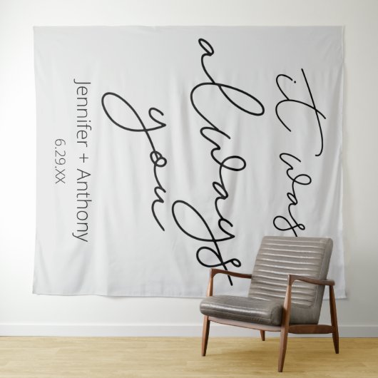 Tenture C'Était Toujours Vous Mariage Fond D'Écran Personn (En situation (horizontale))