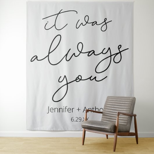 Tenture C'Était Toujours Vous Mariage Fond D'Écran Personn (En situation)