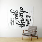 Tenture C'était toujours vous Mariage personnalisé fond d' (En situation (horizontale))