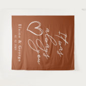 Tenture C'Était Toujours Vous Mariage Photo Prop Arrière-P (Devant (Horizontal))