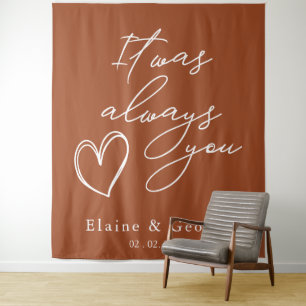Tenture C'Était Toujours Vous Mariage Photo Prop Arrière-P