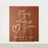 Tenture C'Était Toujours Vous Mariage Photo Prop Arrière-P (Devant)
