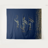 Tenture C'était toujours vous tex parties scintillant bleu (Devant (Horizontal))