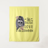 Tenture Cette fille aime Halloween (Devant)