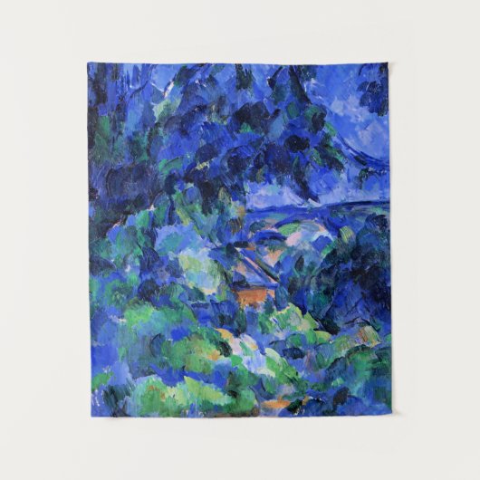 Tenture Cezanne, Paysage bleu beaux-arts, (Devant)