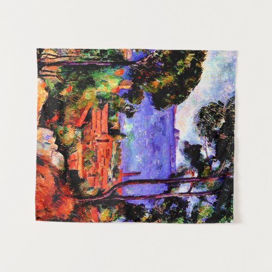 Tenture Cezanne - Vue à travers les arbres (Devant (Horizontal))