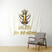 Tenture Chaîne Couronne D'or Drip 1 #1 1ère Fête d'anniver (En situation (horizontale))