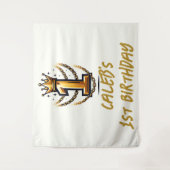 Tenture Chaîne Couronne D'or Drip 1 #1 1ère Fête d'anniver (Devant)