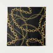 Tenture Chaîne dorée transparente, motif élégante. (Devant)