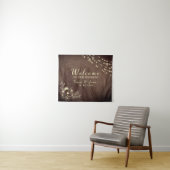 Tenture Chaîne rustique Lumières Mariage en bois Accueil (En situation (horizontale))