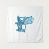 Tenture Chaise Muskoka Aquarelle bleu (Devant (Horizontal))