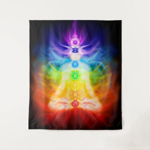 Tenture Chakras d'énergie brillante de l'art ésotérique du