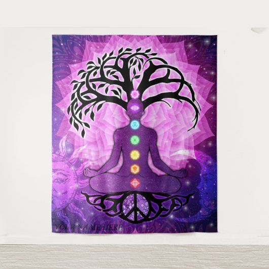 Tenture Chakras Les 7 Centres de Force Essentiel (Devant)