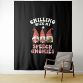 Tenture Chaleureux avec mon discours Gnomes Xmas SLP (En situation)