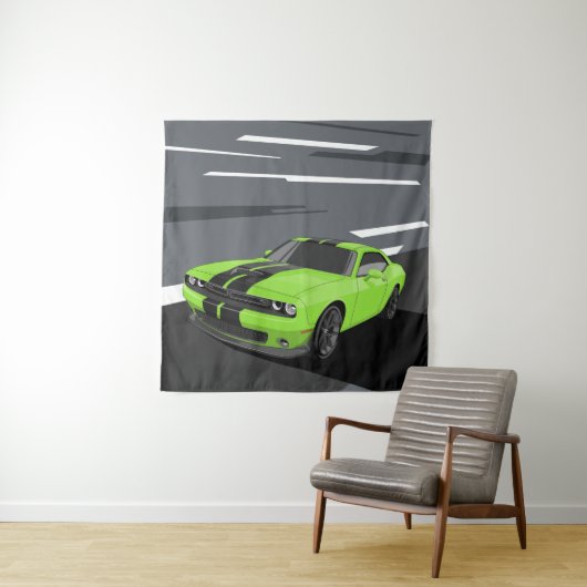 Tenture Challenger Green (En situation)
