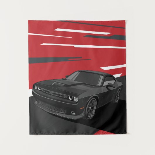 Tenture Challenger RT noir (Devant)