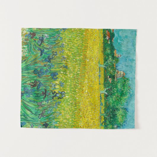 Tenture Champ avec Iris près d'Arles par Vincent van Gogh (Devant (Horizontal))