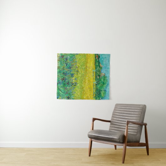 Tenture Champ avec Iris près d'Arles par Vincent van Gogh (En situation (horizontale))