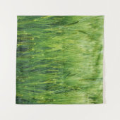 Tenture Champ d'orge verte, closeup de printemps. (Devant (Horizontal))