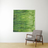 Tenture Champ d'orge verte, closeup de printemps. (En situation (horizontale))