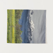 Tenture Champ vert avec alpes neigeuses (Devant (Horizontal))