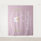 Tenture Champagne Bachelorette Party Contexte Boho Floral (Devant)