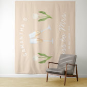 Tenture Champagne Bachelorette Party Miss à Mme Tulip (En situation)