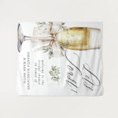 Tenture Champagne Let's Toast Winter Neutral Bridal Shower (Devant (Horizontal))
